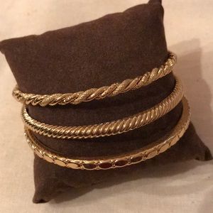 J.Crew Gold Stacking Bracelets